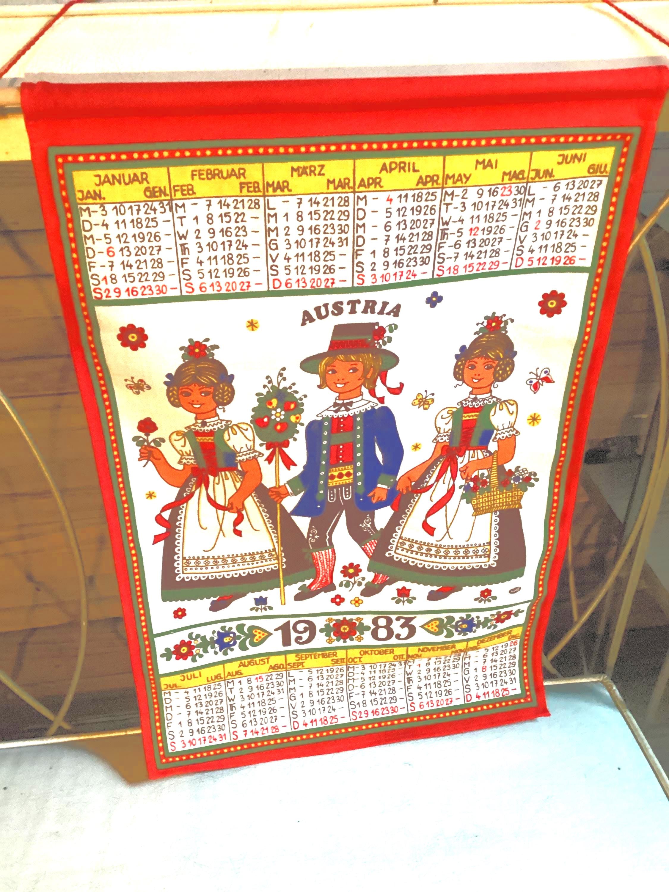 Vintage 1967 Paper Wall Calendar - Etsy