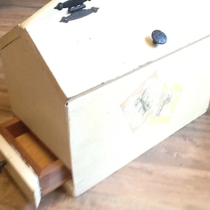Sewing Craft Knitting Box Wood Carrier