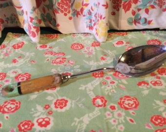 Spoon Green Wood Serving Antique Kitchen