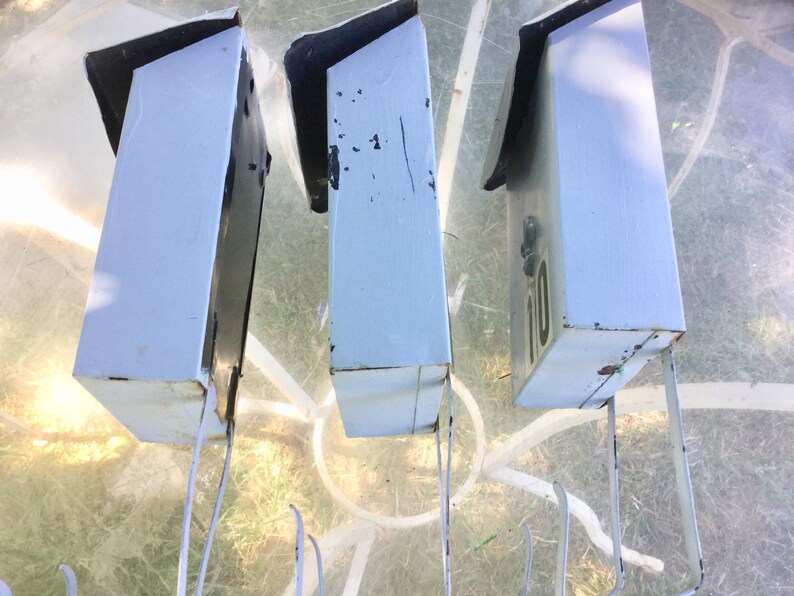 Mailbox Hanging Cabins Metal Numbered Antique Set