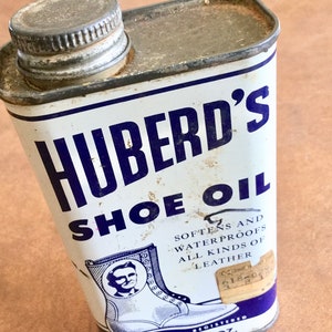 Huberds Shoe Oil Can 1920 McMinnville Oregon