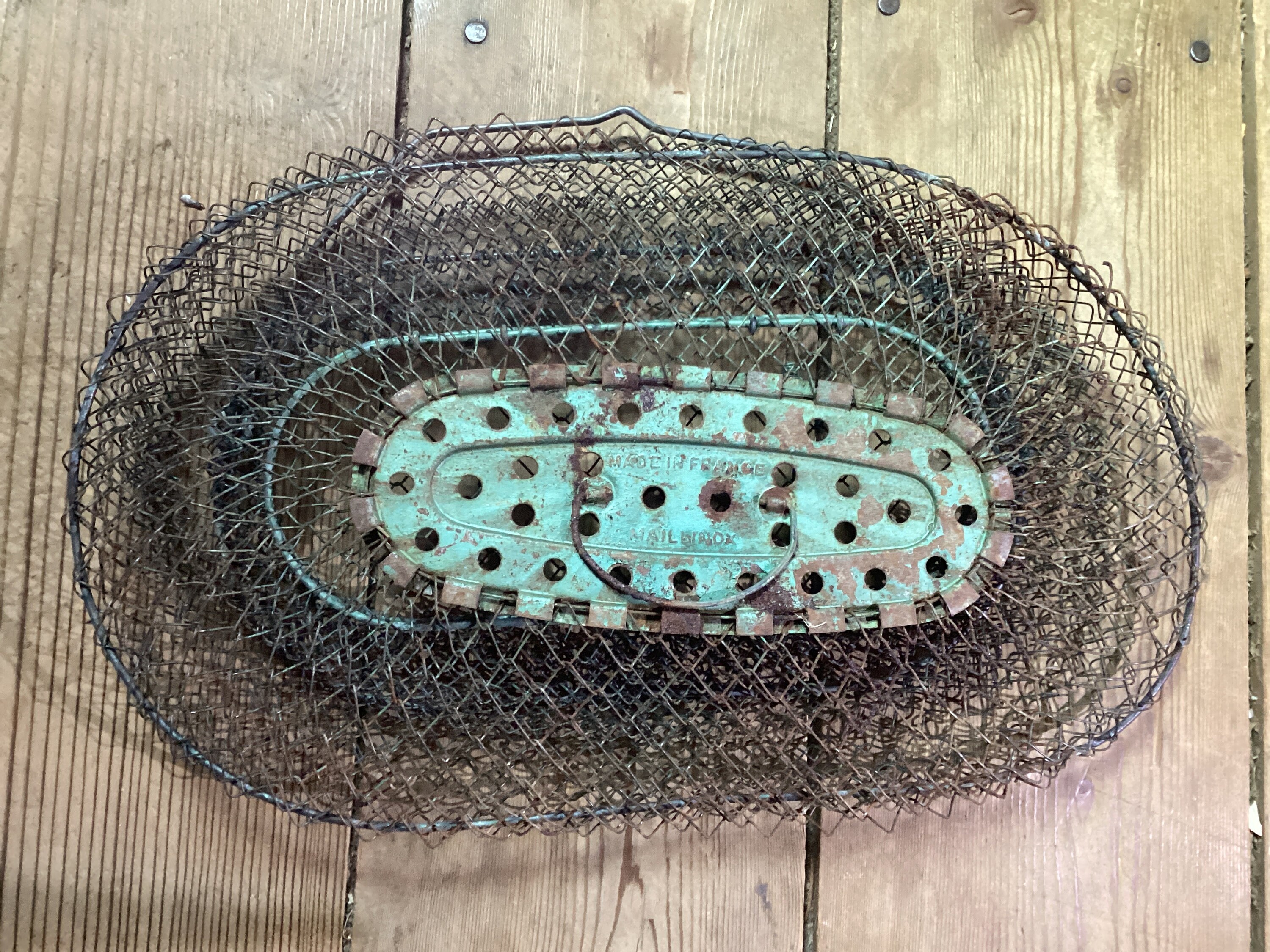 Fishing Basket Wire Trap France Vintage 