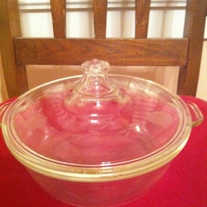Pyrex Casserole 1920 Clear Glass Lid