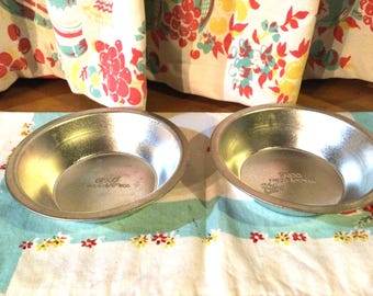 Moldes para hornear tartas de aluminio antiguos pequeños