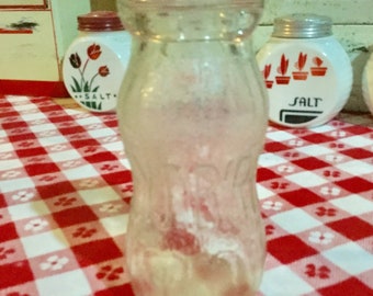 Milk Bottle Birleys Clear Glass Vintage