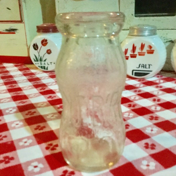 Milk Bottle Birleys Clear Glass Vintage