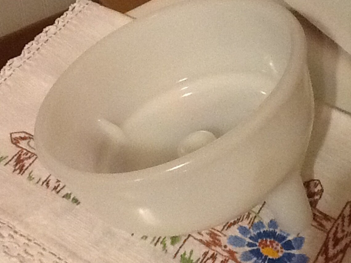 Sunbeam White Milk Glass Mixer Juicer Attachment Etsy