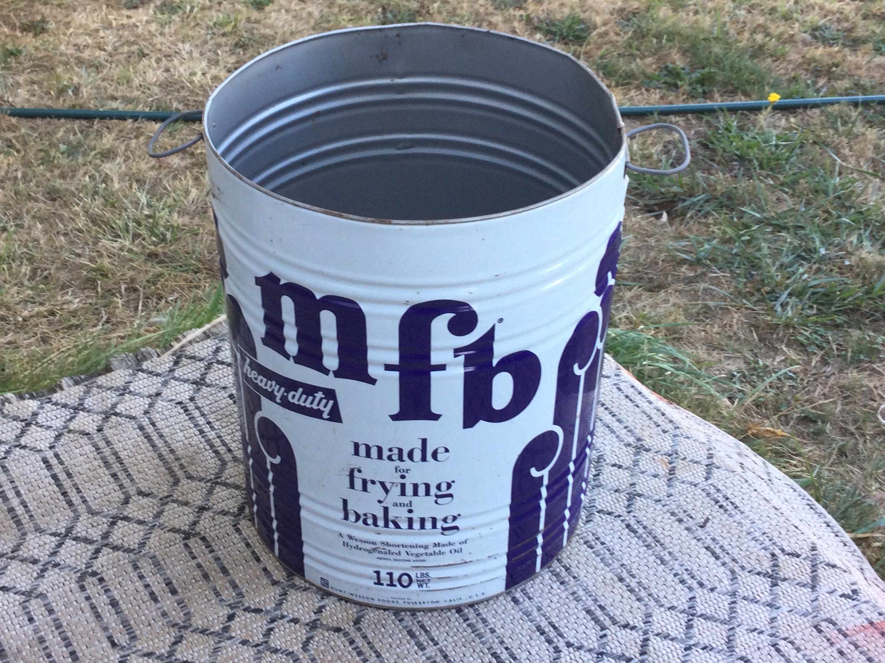 Wesson Shortening Tin Can Large Antique - Etsy