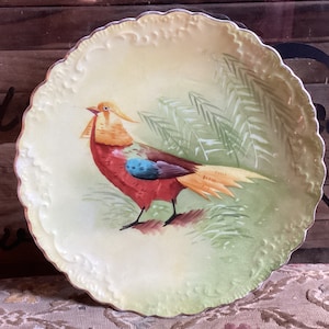 Plate Limoges France Bird Coronet Borgfeldt Antique