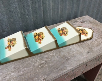 Letter Rack Metal 1960 Retro Turquoise
