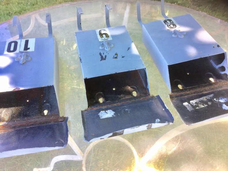Mailbox Hanging Cabins Metal Numbered Antique Set