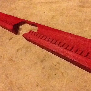 Wall Hanging Wood Red Vintage