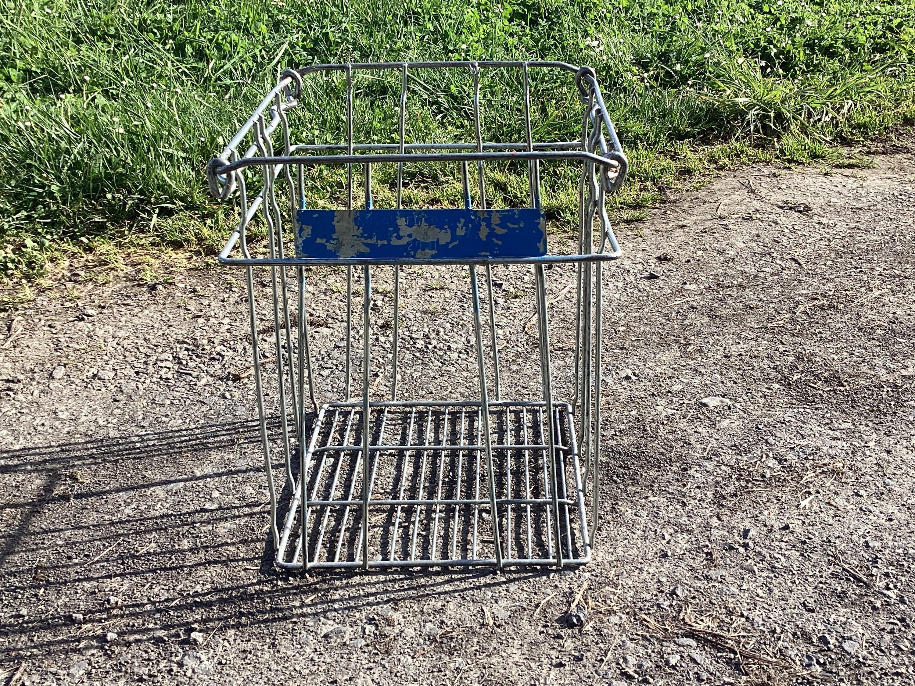 Vintage Metal Crate - Etsy