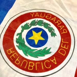 Flag Paraguay Polyester Vintage