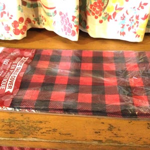 Tablecloth Buffalo Plaid Red Picnic Plastic Decor