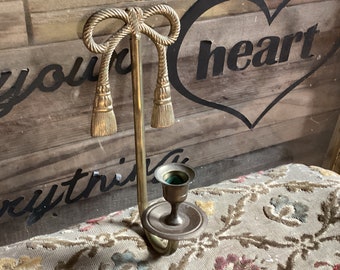 Candlestick Holder Brass Hanging Vintage