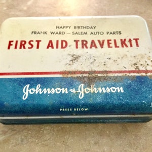 First Aid Travel Kit Johnson & Johnson Metal
