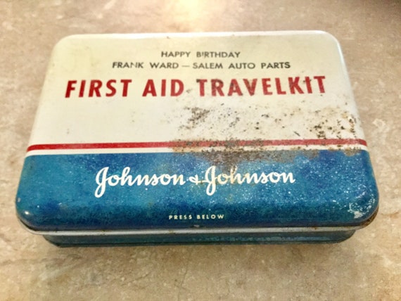 First Aid Travel Kit Johnson & Johnson Metal - Etsy