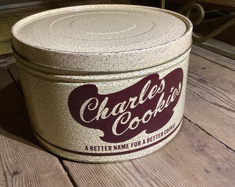 Tin Charlie's Chips Vintage 1960 - Etsy