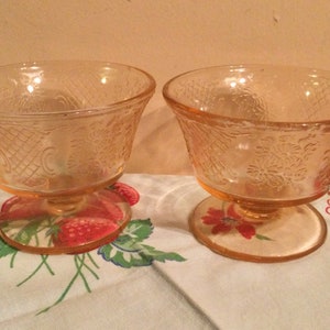 Depression Pink Glass Parfait Compote Dish