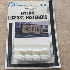 License Fasteners Auto 1985 Nylon