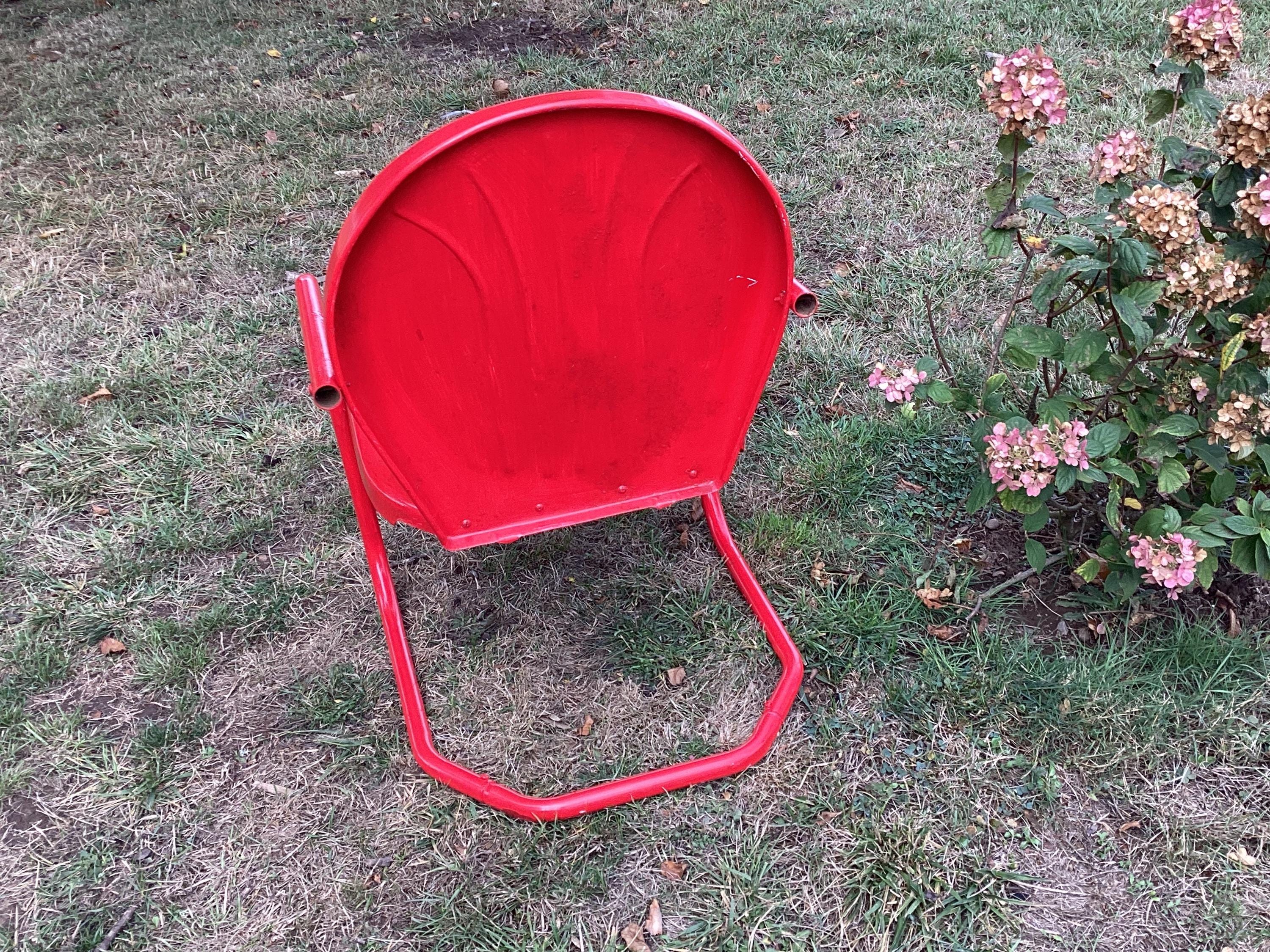 Plan Shell Chair Clam Shell Chair Red Patio Metal Antique - Etsy