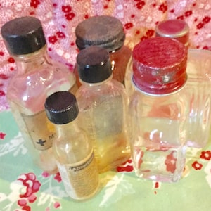 Bottles Glass Antique Varied 6 Vintage