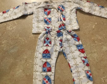 Doll Flannel Pajamas Vintage Clothes