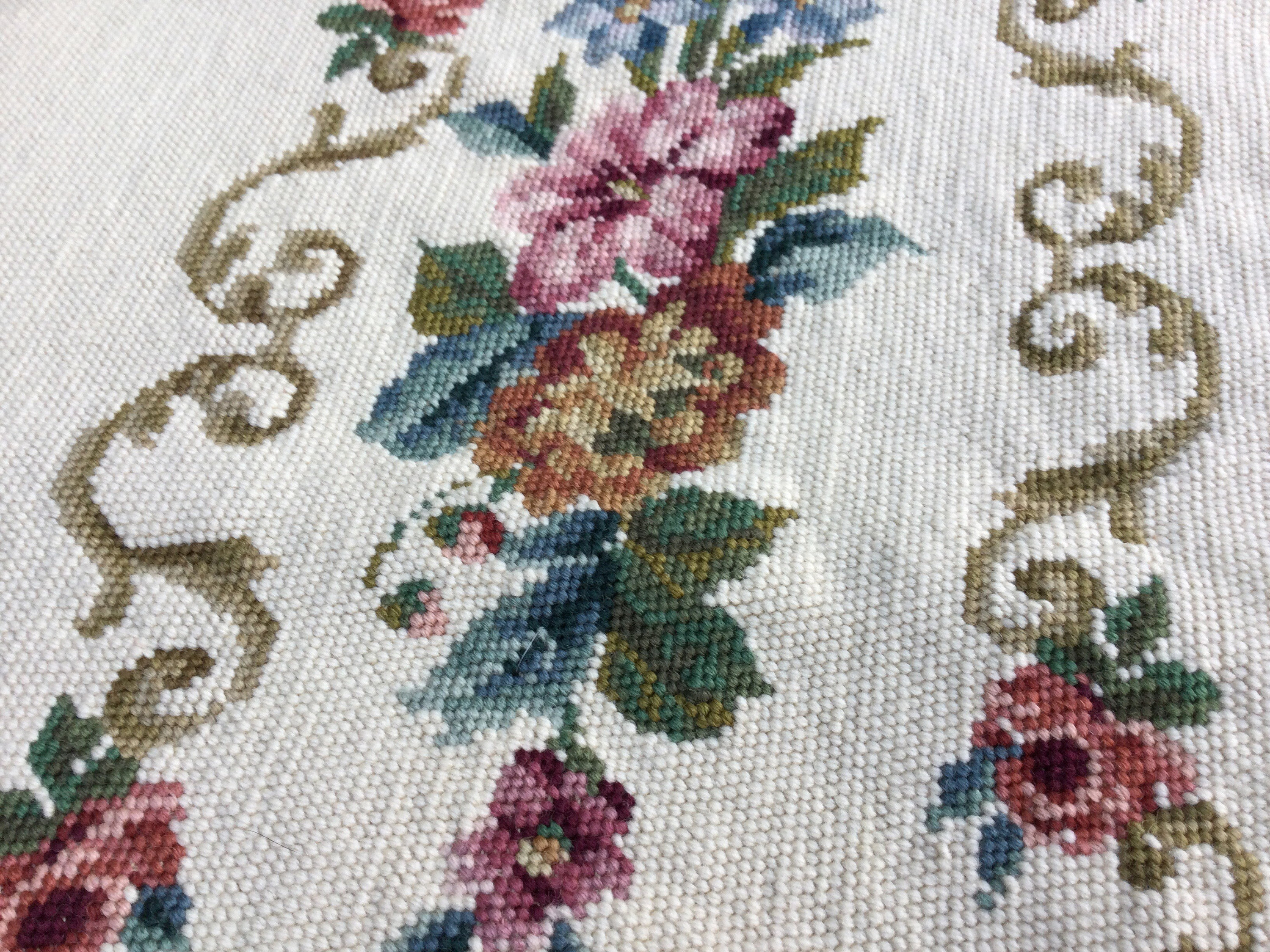 Bench Needlework Wood Frame Folding Vintage - Etsy