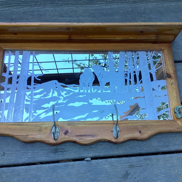 Mirror With Shelf Etsy