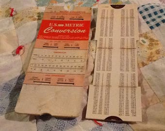 US Metric Conversion Chart Vintage