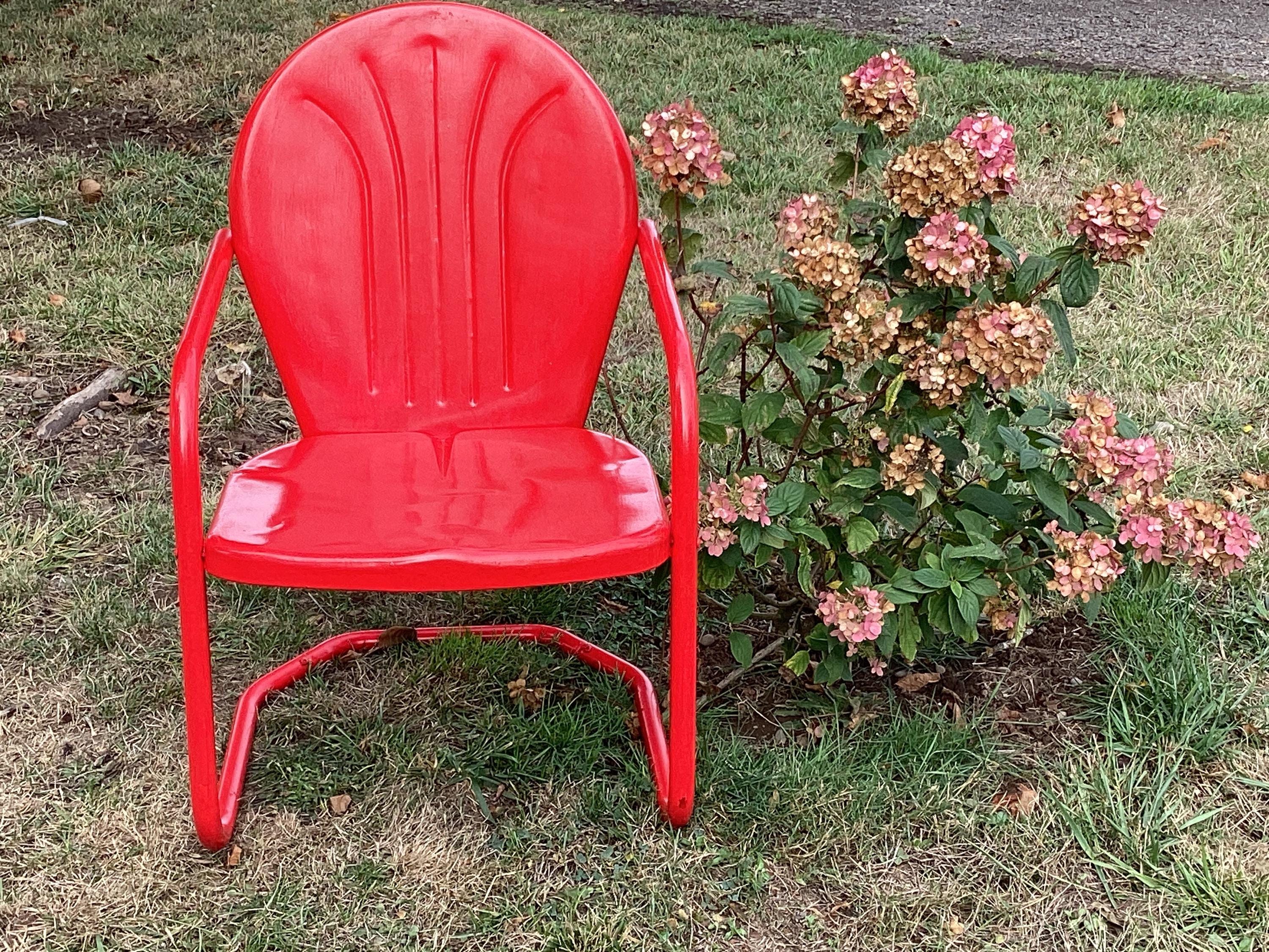 Plan Shell Chair Clam Shell Chair Red Patio Metal Antique - Etsy