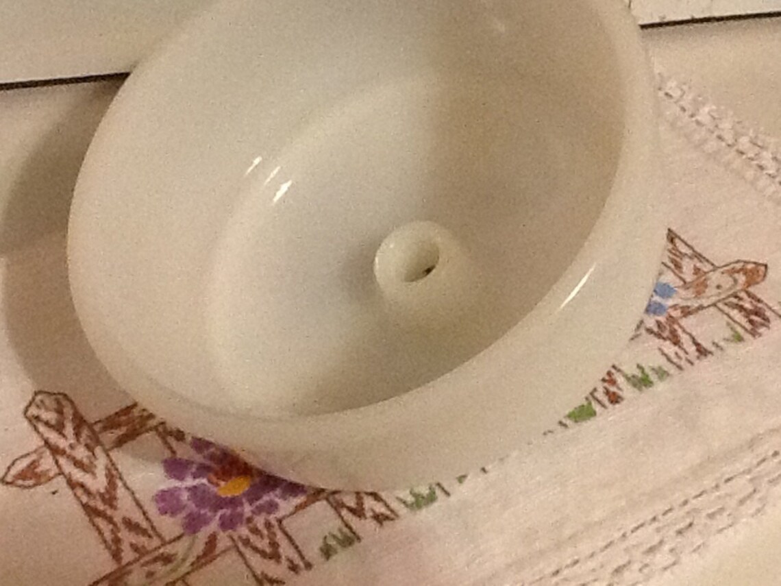 Sunbeam White Milk Glass Mixer Juicer Attachment Etsy