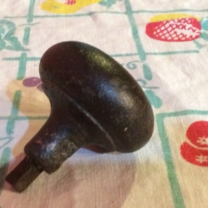 Door Knob Black Metal Antique 1900s