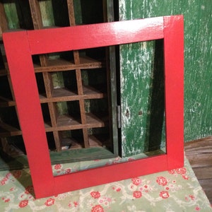Picture Frame Wood Red Antique