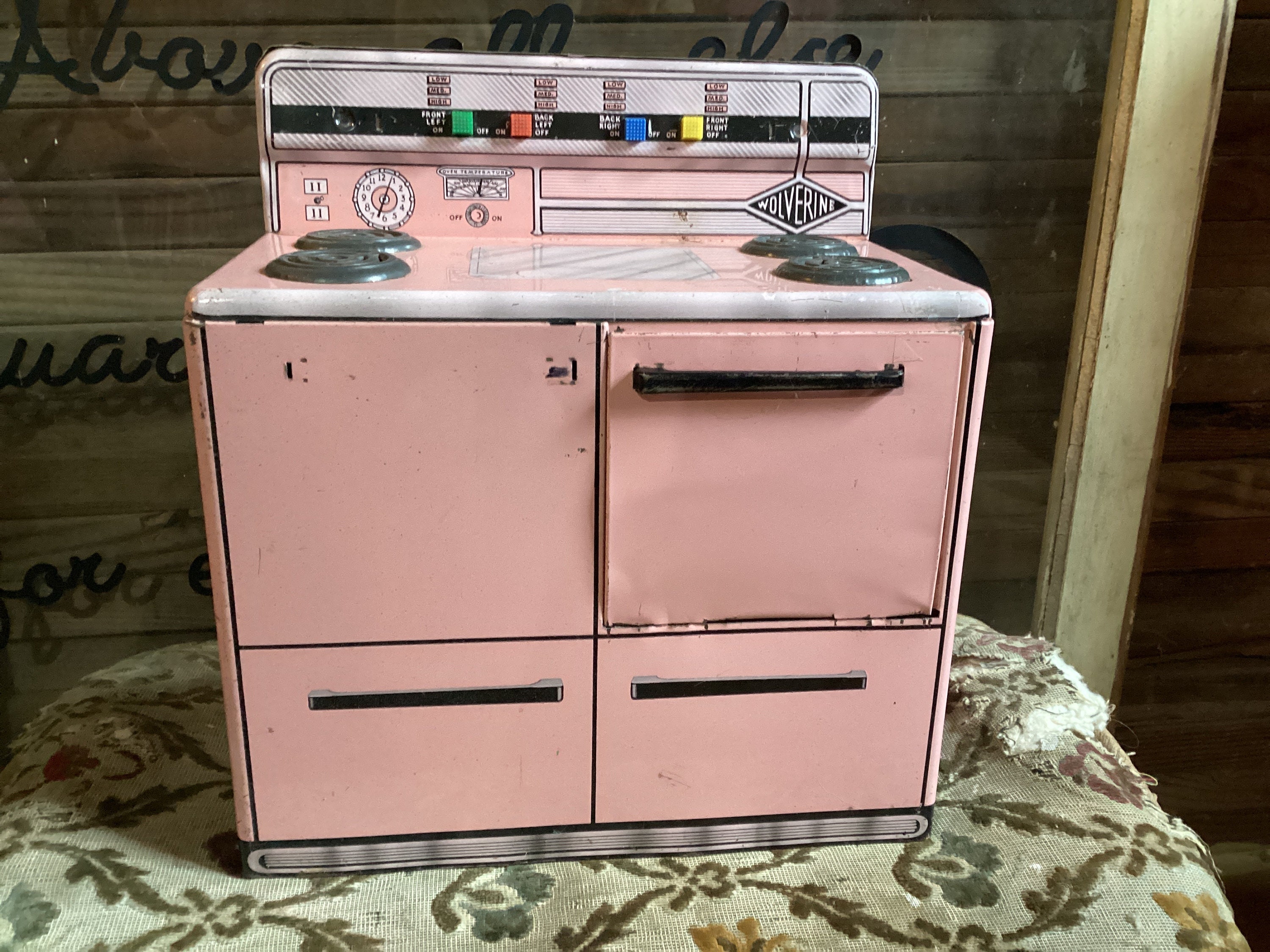 Stove Toy Pink Wolverine Antique - Etsy