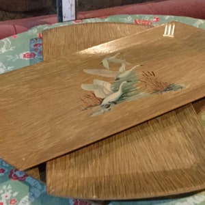 Serving Trays Mid Century Geese Set of 3