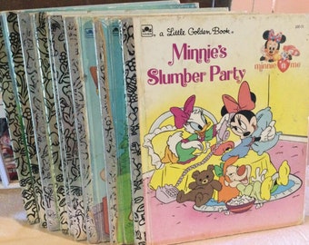 80s illustrated books Children Golden Books Set Of Nine Vintage