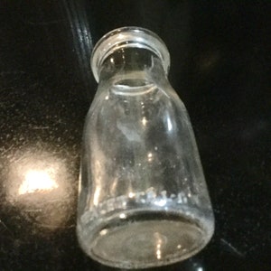 Milk Bottle Clear Glass Vintage