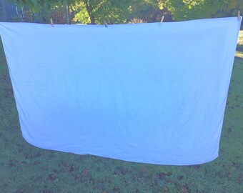 Tablecloth Large White Vintage Cotton