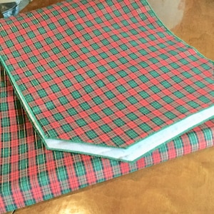 Table Runner Plaid Red Green Holiday Decor