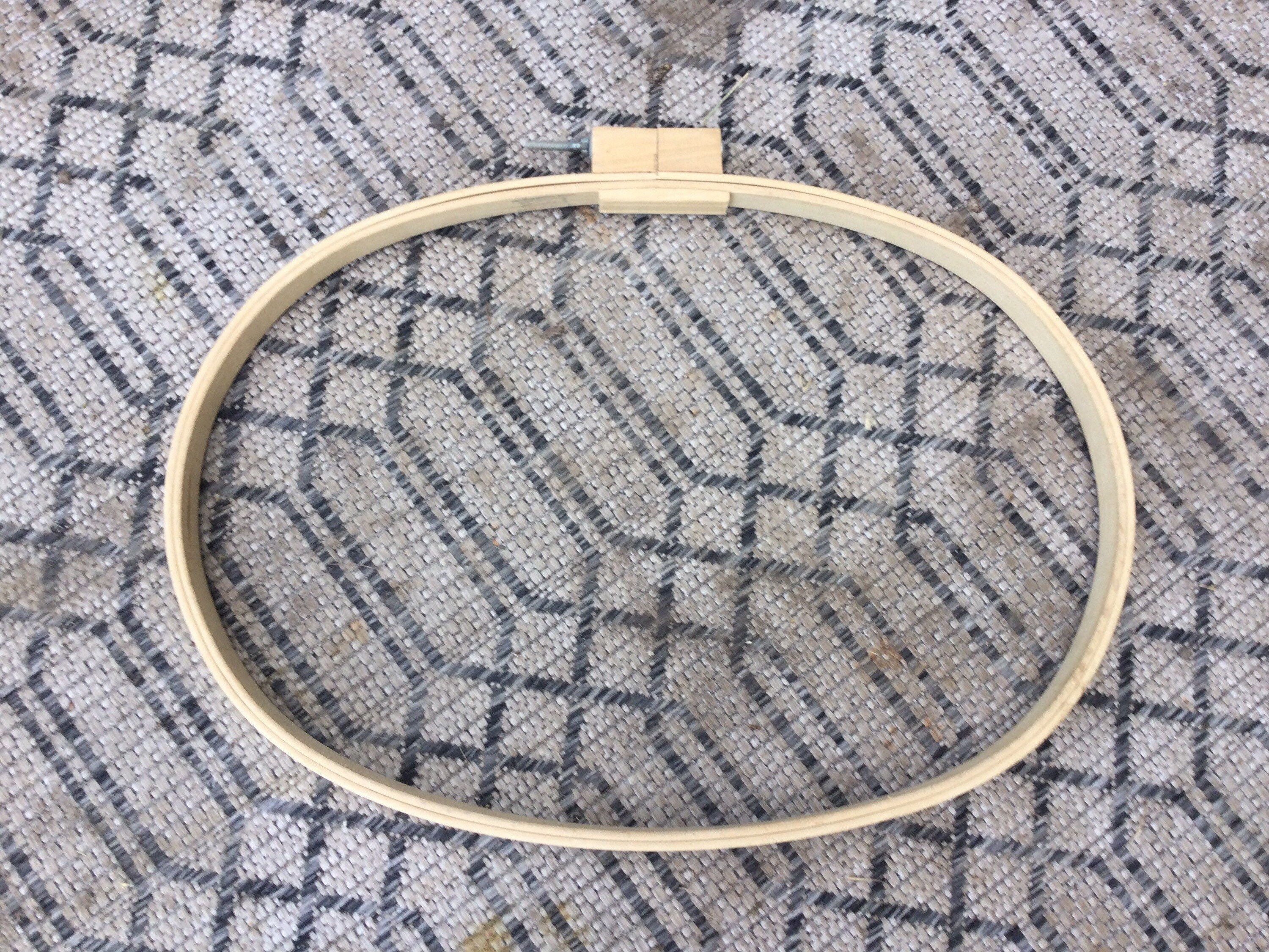 Stickrahmen Oval Holz Vintage groß | Etsy