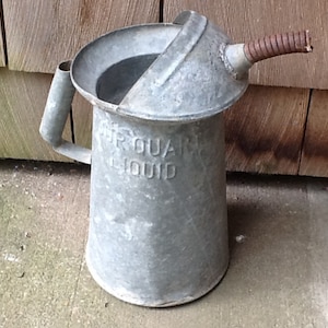Oil Can Gas Galvanized Gas Metal Four Quart