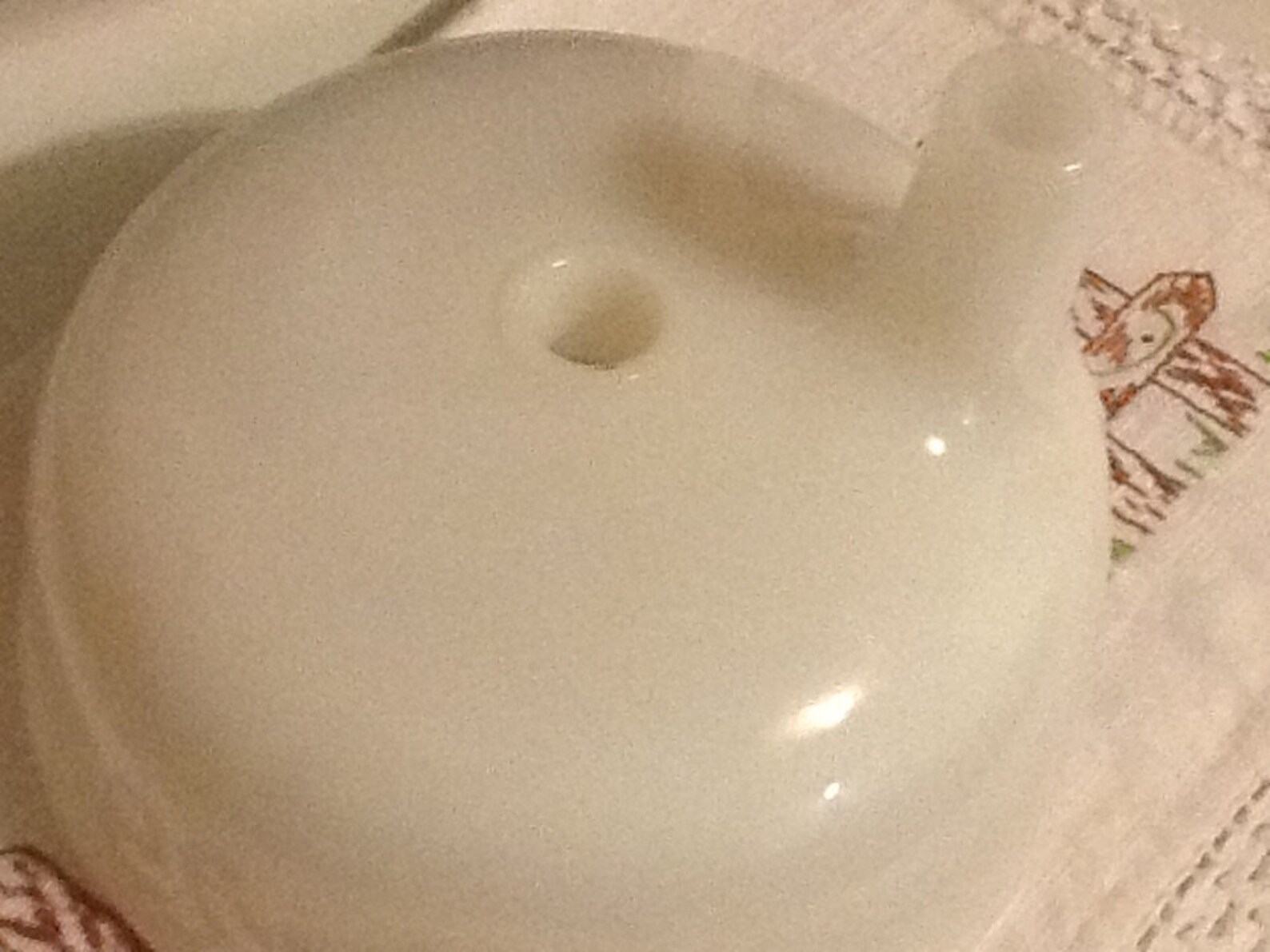 Sunbeam White Milk Glass Mixer Juicer Attachment Etsy