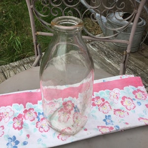 Milk Bottle Duraglas Clear Quart Antique