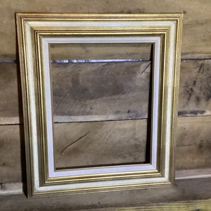 Picture Frame Wood Antique Ornate Gold Large