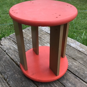 Lazy Susan Table Kitchen Storage Rotates Orange Tan
