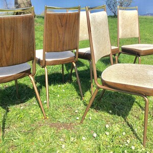 Chairs Dining Vinyl Retro Kitchen