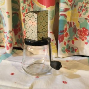 Nut Chopper Black Glass Androck Antique