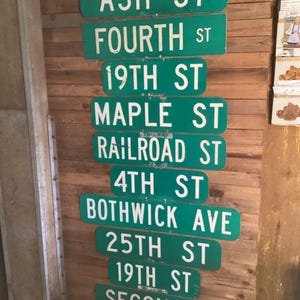 Street Sign Official State Road Metal Green
